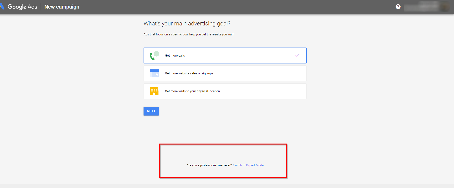 expert mode for campaign ad optimization
